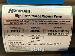 Robinair Vacuum Pump 15121A, 10CFM, 110-127V/220V, 2-Stage