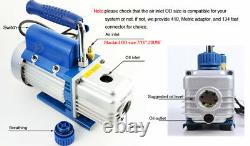 Rotary Vane Deep Vacuum Pump 2.12CFM 1/5HP Single Stage 220V Electric Air Pump