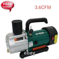 Rotary Vane Vacuum Pump Single Stage 3.6CFM 1/5HP Refrigeration Maintenance 220V