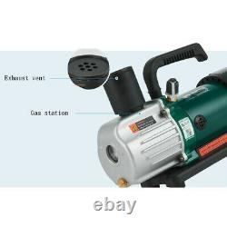 Rotary Vane Vacuum Pump Single Stage 3.6CFM 1/5HP Refrigeration Maintenance 220V