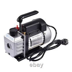 Single Stage 4CFM 1/4HP Rotary Vane HVAC Vacuum Pump Air A/C R134a, R410a 110V