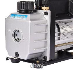 Single Stage 4CFM 1/4HP Rotary Vane HVAC Vacuum Pump Air A/C R134a, R410a 110V