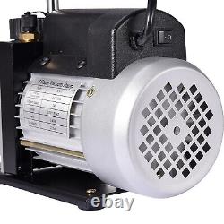 Single Stage 4CFM 1/4HP Rotary Vane HVAC Vacuum Pump Air A/C R134a, R410a 110V