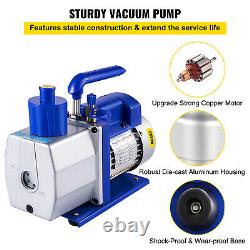 Single Stage Vacuum Pump 7CFM 1/2HP Rotary Vane Air Conditioning Refrigerant