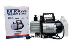 TUTTOKOOL vacuum pump HVAC TVP72 115VAC 60HZ 7CFM Dual Stage 3/4 HP in