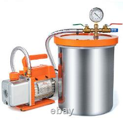 Topshak TS-VP1 Vacuum Pump With 3 Gallon Vacuum Chamber + 1/4 HP Pump Air Tool