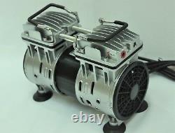 Twin Piston Oil-less Vacuum Pump 5.5CFM 3/4HP Cow Goat Milker Pulsator+Regulator