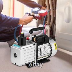 Two-stage Rotary Vane Vacuum Pump 8 Cfm 1 Yr Warranty Express Shipping
