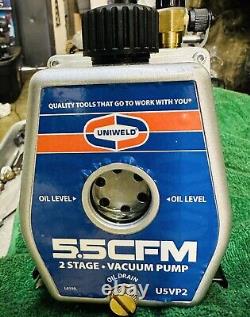 Uniweld U5VP2 5.5 CFM 2-Stage 1/2 HP 110/220V Vacuum Pump Brand New