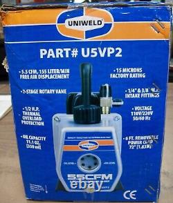 Uniweld U5VP2 5.5 CFM 2 Stage Vacuum Pump