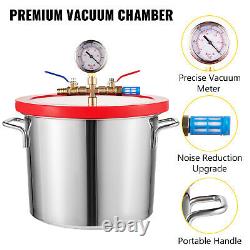 VEVOR 2 Gallon Vacuum Chamber and 3 CFM Single Stage Pump to Degassing Silicone