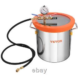 VEVOR 5 Gallon Vacuum Chamber and 3.5CFM Single Stage Pump Degassing Chamber Kit