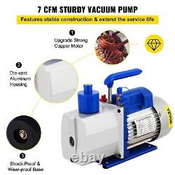 VEVOR 5 Gallon Vacuum Chamber with 7CFM Pump Vacuum Chamber Kit 3/4HP Dual Stage