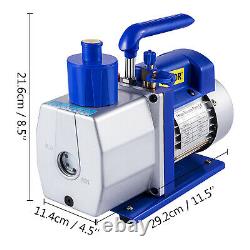 VEVOR 7CFM Single Stage Vacuum Pump 1/2HP Rotary Vane 198L/Min 250ml HVAC
