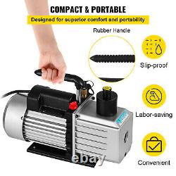 VEVOR 8 CFM Vacuum Pump 2 Stage with Cooling Fan for HVAC Repair DIY Packing