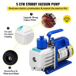 VEVOR Vacuum Chamber with Pump Vacuum Chamber Kit 5 Gal 5CFM 1/3HP Single Stage