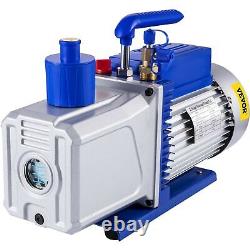 VEVOR Vacuum Pump 12CFM 1HP Vane Vacuum Pump Two Stage 3 x 10-1 Pa Ultimate HVAC