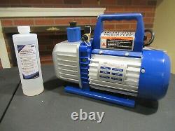 VIVOHOME 110V 1/2 HP 5 CFM Dual Stage Rotary Vane HVAC Air Vacuum Pump with Oil