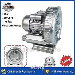 Vacuum Pump 2HP Regenerative Blower 115V-120V 150CFM 2 BSP 1.75kW 2LG5107AA21