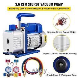 Vacuum Pump 3.6cfm 1/4 HP Single Stage Hvac A/c Refrigeration Express Shipping