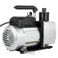 Vacuum Pump 5CFM 2-Stage 1/2 Hp Rotary Recharging 1/2HP HVAC/Auto AC 1/4flare