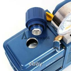 Vacuum Pump 8.5CFM 2Pa 4L/s Anti-reflux Rotary Vane 3/4HP 1 Stage Refrigeration