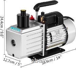 Vacuum Pump 8CFM 1 HP Two Stage Air Conditioning Vacuum Pump 120V 0.3PA Ultimate