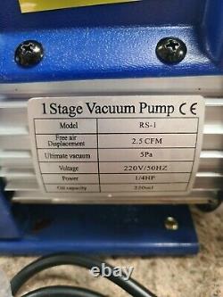 Vevor 2.5CFM 1 Stage Refrigerant Vacuum Pump Air 1/4HP 220ML + oil included
