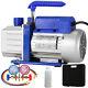 Vevor 4 Cfm 1/4hp Air Vacuum Pump Hvac + R134a Kit Ac A/c Manifold Gauge Great