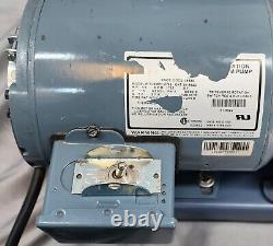 WELCH 1400B-01 DUOSEAL, 1Ph, 0.9 CFM Belt Drive Rotary Vane Vacuum Pump