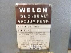 Welch 1/3 HP Duo-seal Belt-driven Vacuum Pump 1.2 Cfm 750 RPM Model 1399