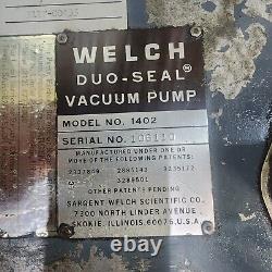 Welch DuoSeal 1402 Vacuum Pump 115/230v 5.6 CFM #1 M15F