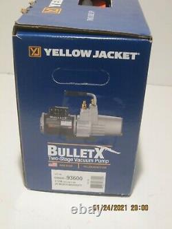 Yellow Jacket 93600 BULLET-X 585-596 7 CFM Vacuum Pump-2-STAGE, NISB F/SHIP 2020