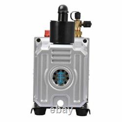 12 Cfm Deep Vacuum Pump Single Stage 110v Inlet 1/4 3/8 Sae 1 HP Ac CVC