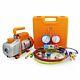 3.6cfm Vacuum Pump & Manifold Gauge Set Hvac A/c Kit De Réfrigération