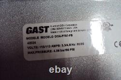 Compresseur/pompe à vide GAST DOA-P707-FB 1/3 hp, 110/115V CA, 25,5 pouces de mercure Max Vac