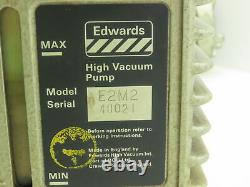 Edwards E2m2 Vane Rotative Pompe À Vide Double 2 Étages 1,5cfm 1/3ch 3ph 230/460v