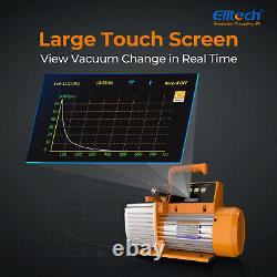 Elitech Emg-20v Hvac Digital Manifold Gauge And Svp-7 Smart Vacuum Pump 7 Cfm