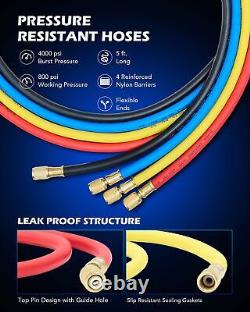 Ensemble d'outils de pompe à vide OMT 4cfm pour l'évacuation et le rechargement de réfrigérant HVAC/Auto