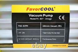Favorcool 3cfm 1/4hp Vacuum Pump Ac Manifold Gauge Set Combo Pour R410a R134a R22