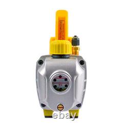 Favorcool 3cfm 1/4hp Vacuum Pump Ac Manifold Gauge Set Combo Pour R410a R134a R22