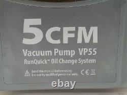 Fieldpiece Vp55 5cfm Hvac Runquick Oil 2 Étages 1/3hp Pompe À Vide Pièces Lot 3