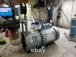 Gast 3/4 HP Rot Vane Vacuum Pump 1725 RPM 10.0 Cfm 115/230 Vac 1023-v3078b-g6