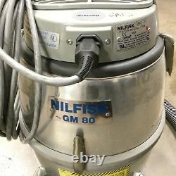 Nilfisk Gm80 Canister Vacuum, 3,25 Gallon, 30' Cord, 87 Cfm, 110-120v, 1100w