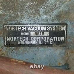 Nortech Vacuum System Model 551b Pneumatic 55 Gal. Débit D'air Sous Vide De Tambour 89 Cfm