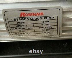 Nouveau Robinair (15310) Vacumaster Single Stage Vacuum Pump Mono-stage, 3 Cfm
