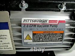 Pompe À Vide Pittsburgh Automotive 2.5 Cfm Ac Refrigeration Nouveau