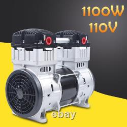 Pompe à air silencieuse de 1100W 7CFM Compresseur de tête de pompe à vide sans huile muet de petite taille