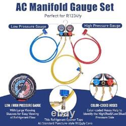 Pompe à vide BACOENG R1234yf pour climatisation et ensemble de jauge, Pompe à vide HVAC 4 CFM et