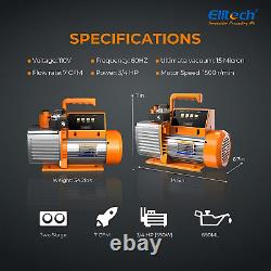 Pompe à vide HVAC intelligente à 7 CFM Pompe à vide 2 étages avec contrôle d'application écran tactile